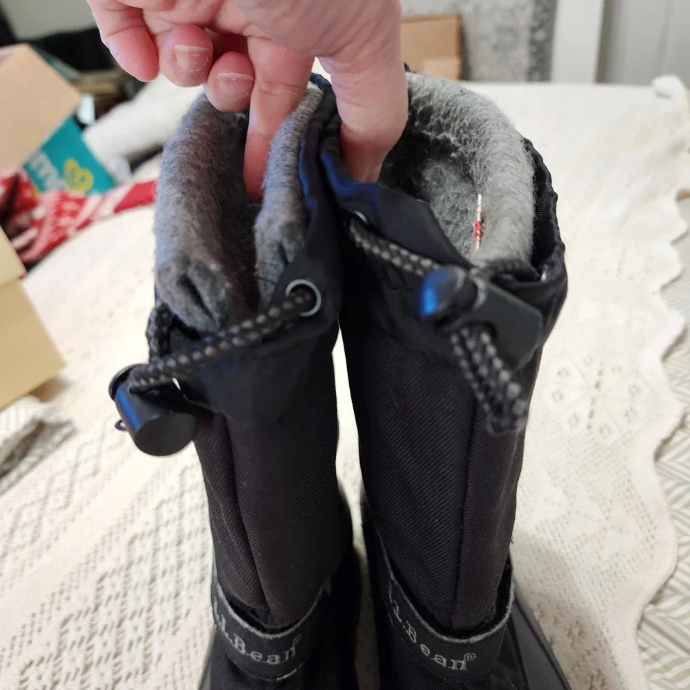 LL Bean Northwoods Kids Waterproof Winter Boots Size 3 Insulated Removable Liner
